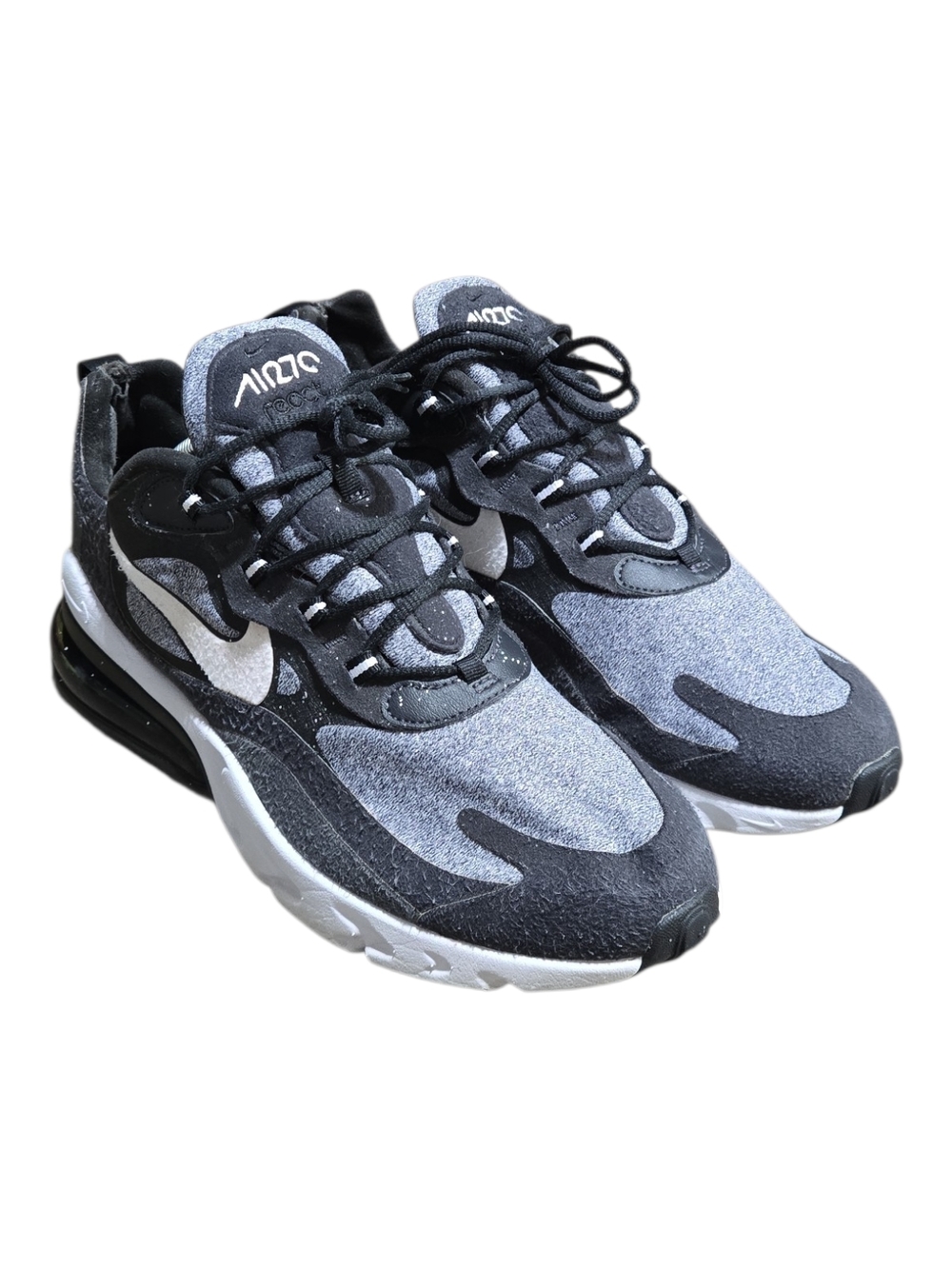 Nike Air Max 270 React Men's Running Shoes Black Grey AO4971-001 Sz 11.5